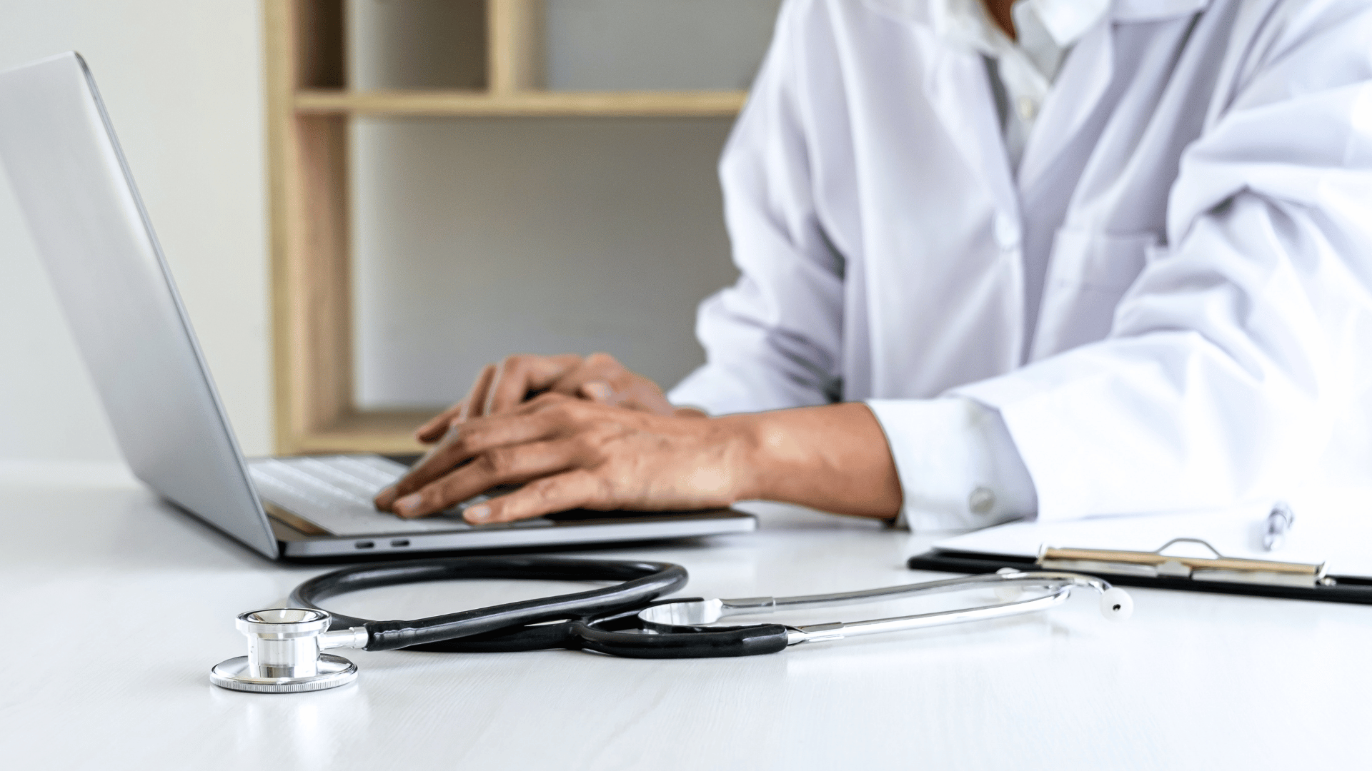 Physician using a white label telehealth platform